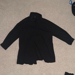 SHEIN Black Button-Up Blouse